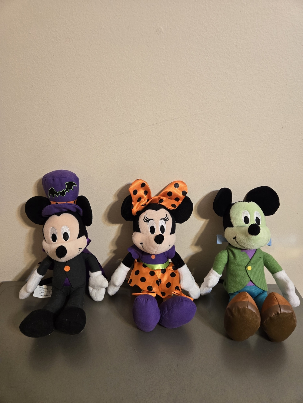 Disney Halloween Mickey and Minnie Mouse 10" Plush Toy Set